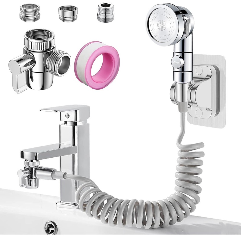 Sink Faucet Sprayer Attachment Set, Kitchen Bathroom Pet Bathing Shower